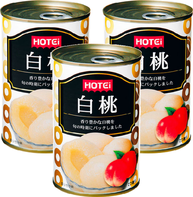 HOTEi 白桃罐, 425g, 3罐