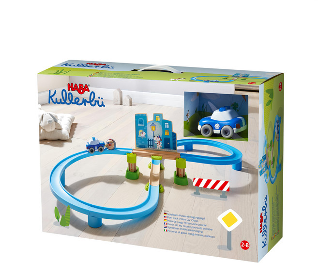 HABA 酷樂比滾球系列 兒童軌道益智遊戲 無限擴充建構 培養邏輯訓練, 警匪追逐 多色, 1盒