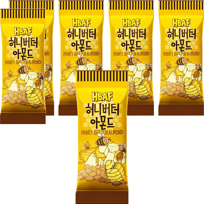 HBAF 杏仁果 蜂蜜奶油味, 30g, 6包