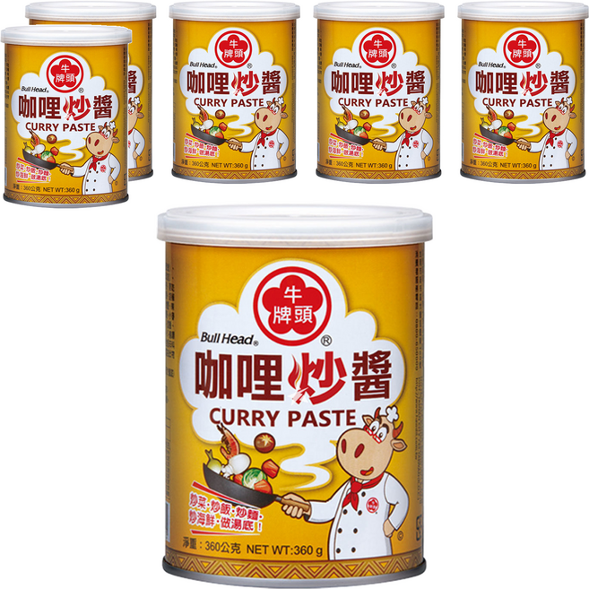牛頭牌 咖哩炒醬, 360g, 6罐