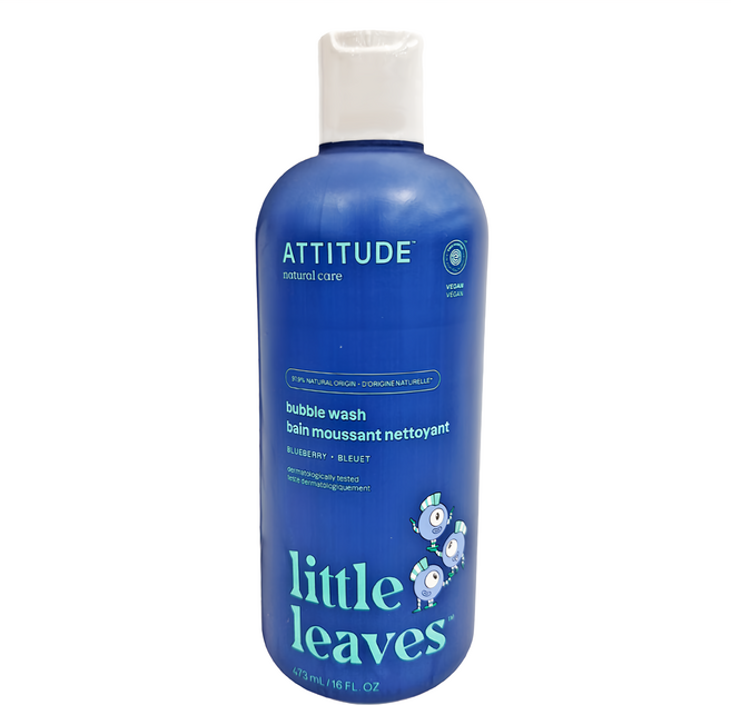 ATTITUDE 艾特優 兒童泡泡浴 藍莓, 473ml, 1瓶