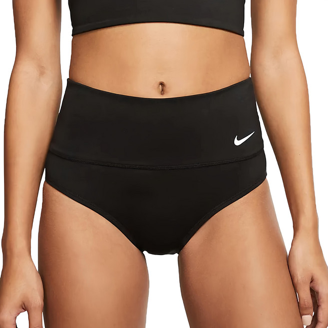 NIKE 耐吉 ESSENTIAL HIGH WAIST 比基尼泳褲 NESSA215, 黑色
