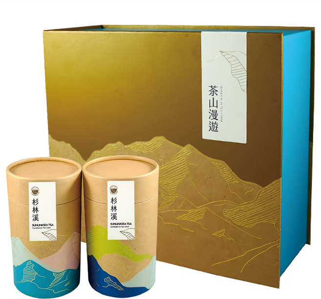 龍源茶品 鑫龍源 茶山漫遊杉林溪高山茶葉禮盒, 150g, 2罐, 1盒