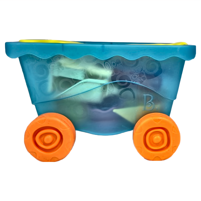 B.toys 感統玩具 挖挖兵拉拉車 BX1596Z 18個月以上, 海洋藍, 1158g, 1組