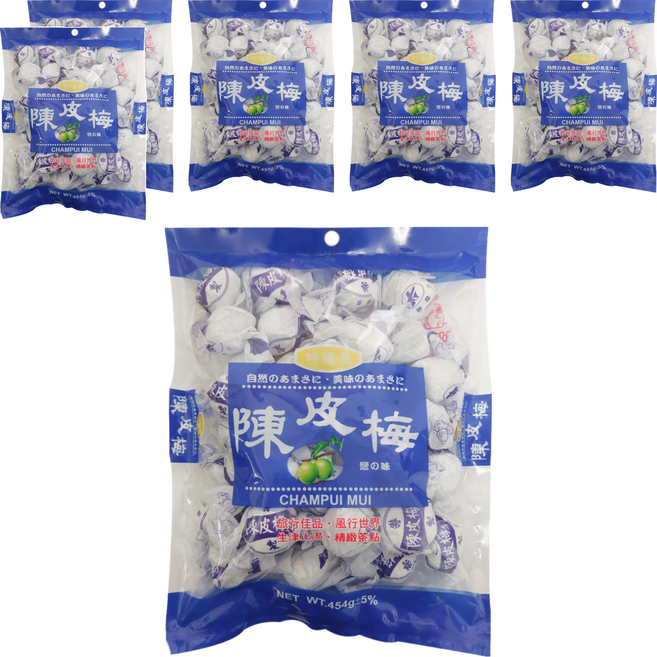嘉禾食品 陳皮梅, 454g, 6袋