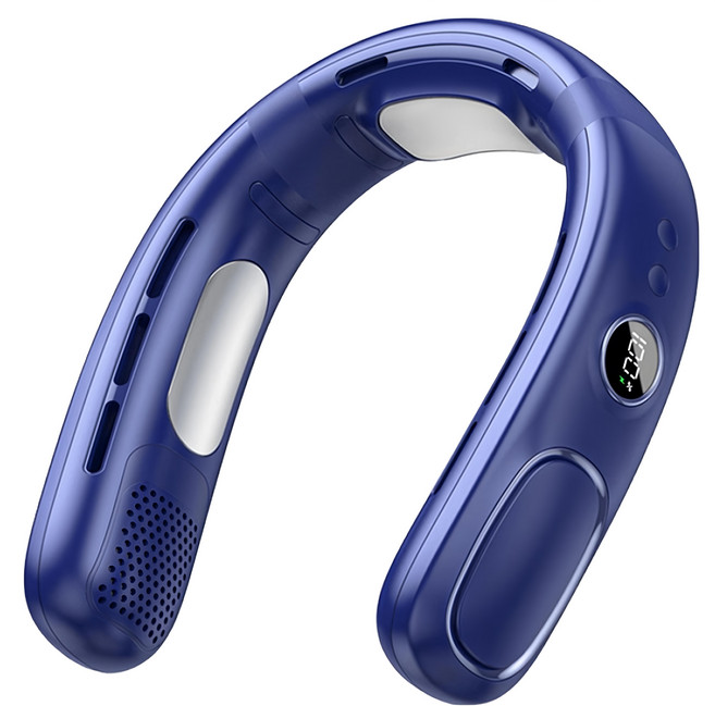 OMG 半導體製冷掛脖風扇, N90, 藍色