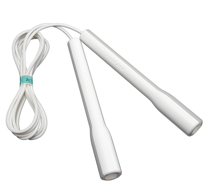 KSY Gold Plus 跳繩 TP材質握把 直條紋工法, 白色, 1條