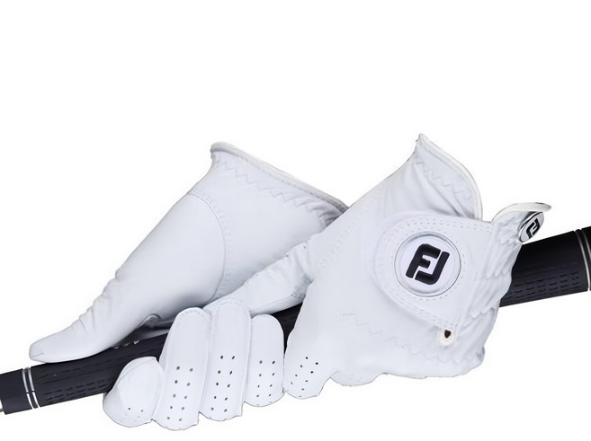 FootJoy Carbretasoft 女款羊皮高爾夫手套 21號, 1雙, 白色