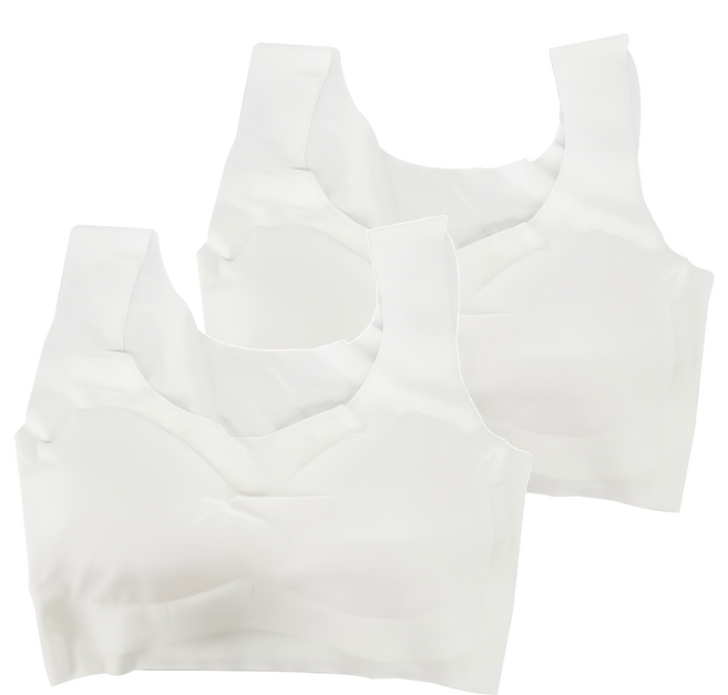 超薄冰絲無痕內衣 Set 2件 彈力肩帶 貼合杯面 無鋼圈設計 舒適冰絲面料