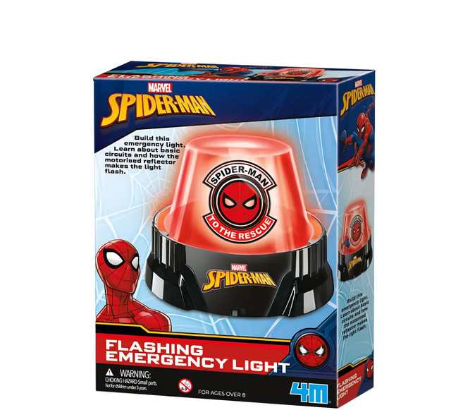 4M 迪士尼 復仇者聯盟 蜘蛛人閃光警示燈, 紅色, 1組
