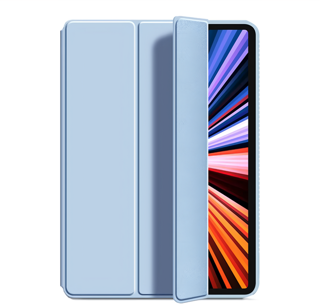 ANTIAN 液態矽膠平板皮套 內置筆槽 智慧休眠喚醒保護套, 白冰色, 1個