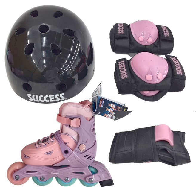 SUCCESS 成功 兒童伸縮直排輪組 S0490, 粉色, 1組