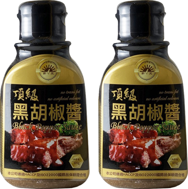 新光洋菜 頂級黑胡椒醬, 300g, 2瓶