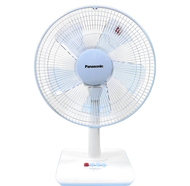Panasonic 12吋五片扇葉AC桌扇 30cm, F-D12BMF, 白色 + 藍色