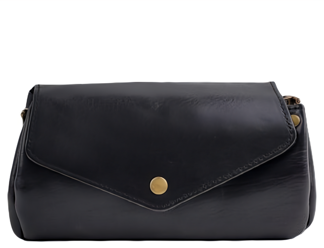 真皮頭層牛皮四層收納女士肩背包 單肩包 小包 女包 LB961, 黑色, 1個