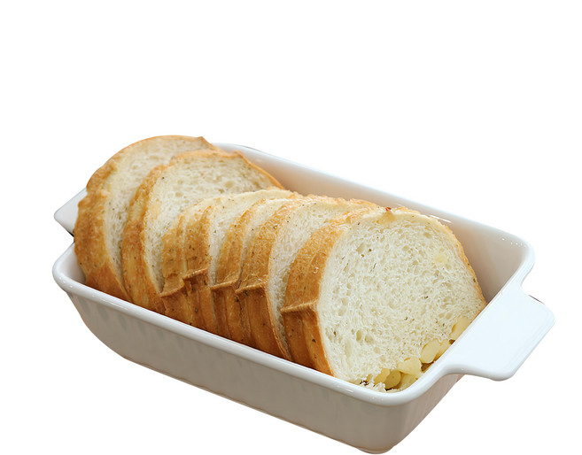 SSUEIM 雙柄長方陶瓷盤 白色 可重複使用, 1個