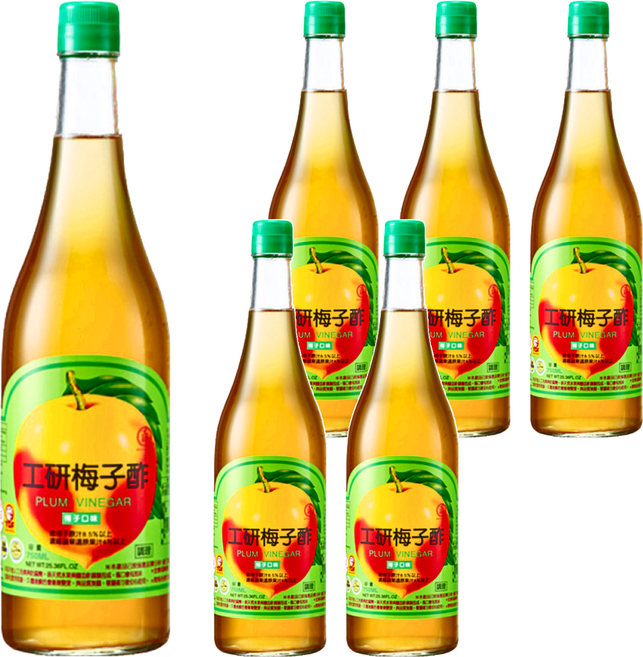 KONG YEN 工研 梅子醋, 750ml, 6瓶
