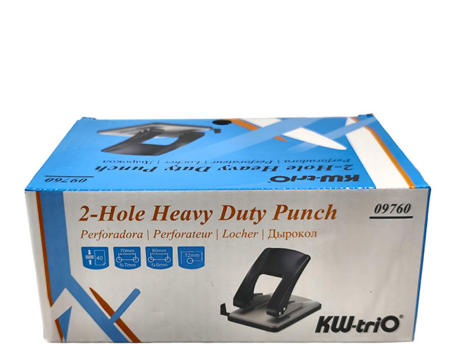 KW-triO 堡勝企業 重型二孔打孔機 09760-BK 黑色, 2孔, 1個
