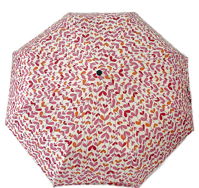 KissDiamond 日系三色堇 晴雨兩用黑膠自動傘 KDU-529 29cm