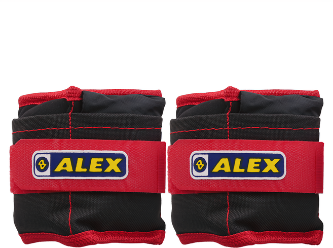 ALEX SPORTS 抽取式沙包型加重器(對), 黑紅色, 2KG