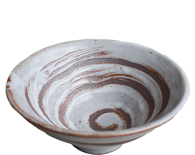 Minoya 美濃燒 4井 日本製 陶瓷 碗 15.1x7cm 400ml, 1個, 赤志野旋