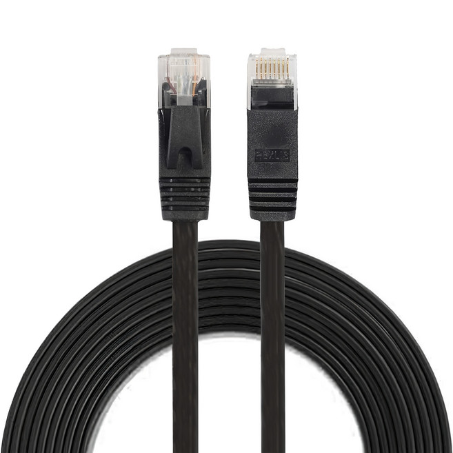 i-gota 愛購它 Cat.7 超薄網路線 Flat FTP Lan Cable, 黑色, 1條, 10m