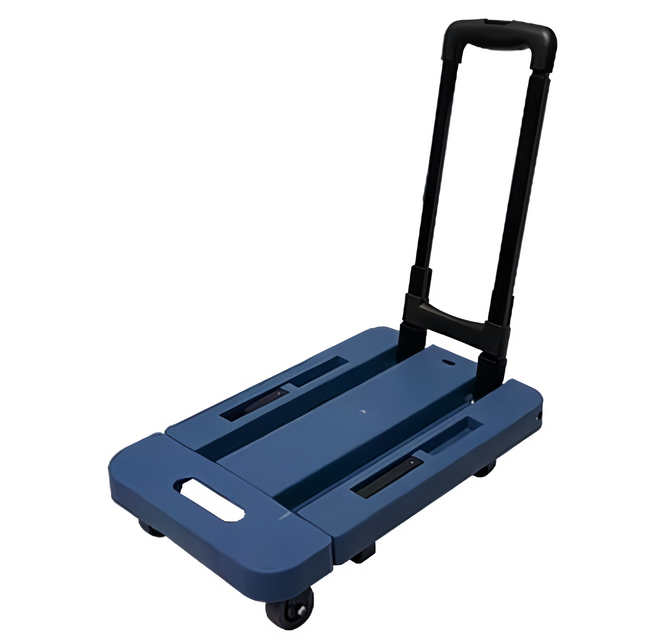 JAPAN STAR 日本星 LU-006 折疊式輕巧手推車 六輪設計 承重200KG, 藍色, 1個