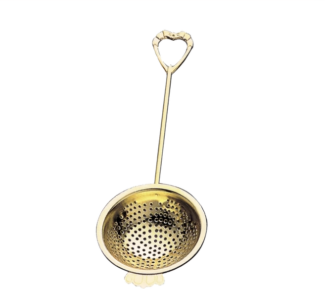 SALUS 佐藤金屬 心型濾茶器 金色, 1個