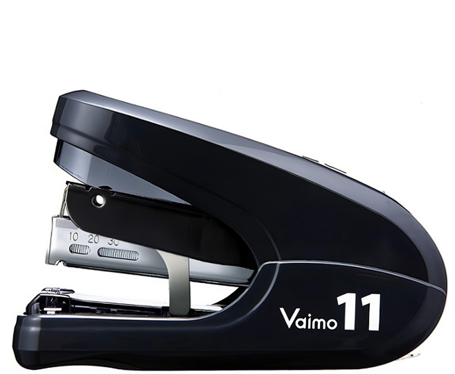 MAX 美克司 Vaimo 11 FLAT釘書機 HD-11FLK 省力 平腳釘 適用No.11釘書針, 黑色, 1組