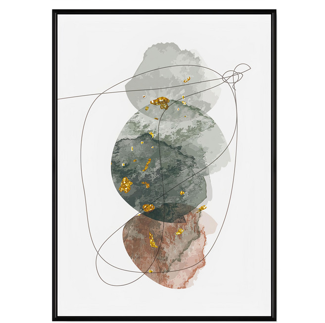 BOLUO GALLERY 菠蘿選畫所 幾何 灰拓印, 黑色