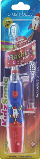 brush-baby 幼童聲波電動牙刷 3歲以上, KidzSonic, 太空探險, 1支