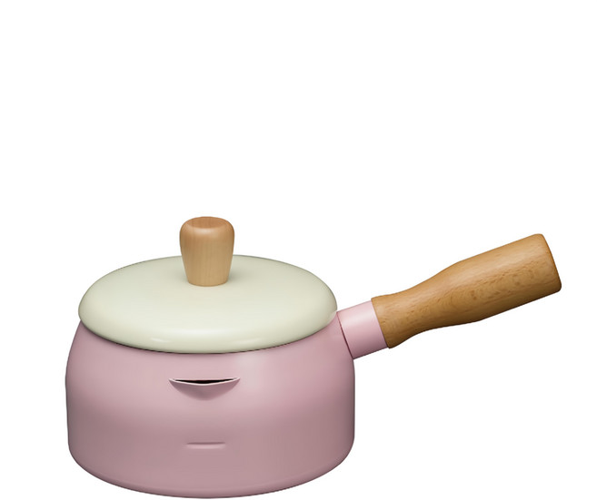 SILWA 西華 時尚木柄牛奶鍋 ESW-014SDP, 14cm, 粉色, 1個