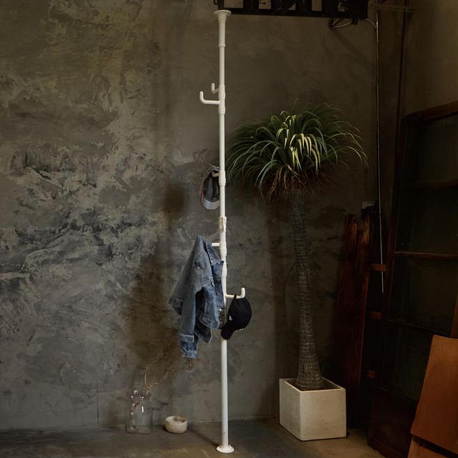 LiFArt 頂天立地多用途掛衣架/衣帽架 NEE-023, 白色