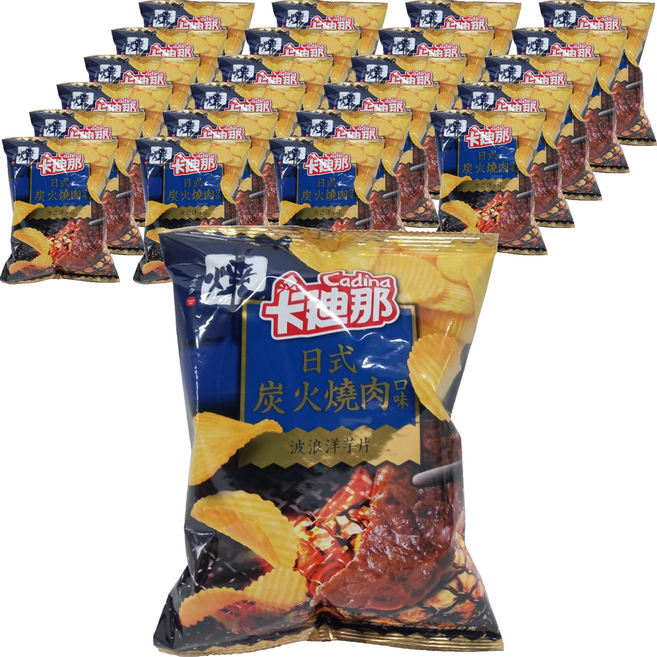 Cadina 卡迪那 波浪洋芋片 日式炭火燒肉, 58g, 24包