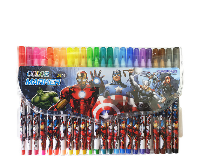 Heemangnote Marvel 復仇者聯盟彩色筆, 24色, 2組