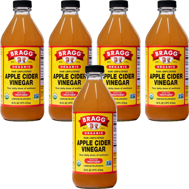 BRAGG 有機蘋果醋, 473ml, 5瓶