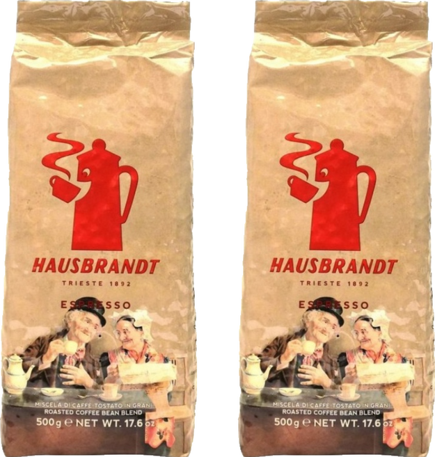 HAUSBRANDT 義式咖啡豆 ESPRESSO, 咖啡豆(無研磨), 500g, 2包