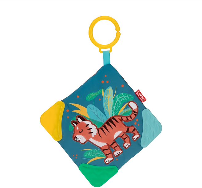 Nuby 啾啾沙沙安撫巾, 安撫巾, 老虎, 1條