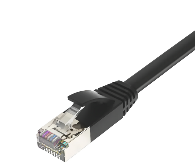 POLYWELL 寶利威爾 CAT6A扁線 高速網路線 RJ45 福祿克認證 PW15-W48-D156, 7m, 黑色, 1條
