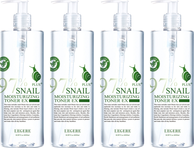 L'EGERE 97蝸牛保濕防護精華露, 500ml, 4瓶