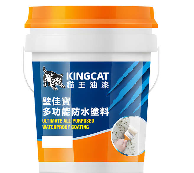 KINGCAT 貓王油漆 壁佳寶多功能防水塗料 K1-629, 透明色, 18.92L, 1桶