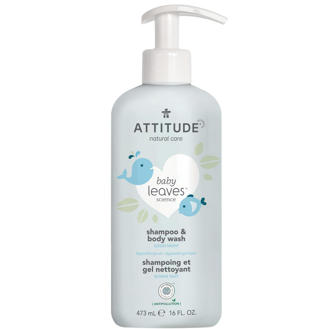 ATTITUDE 艾特優 嬰幼兒2合1洗髮沐浴露 杏仁奶, 473ml, 1瓶