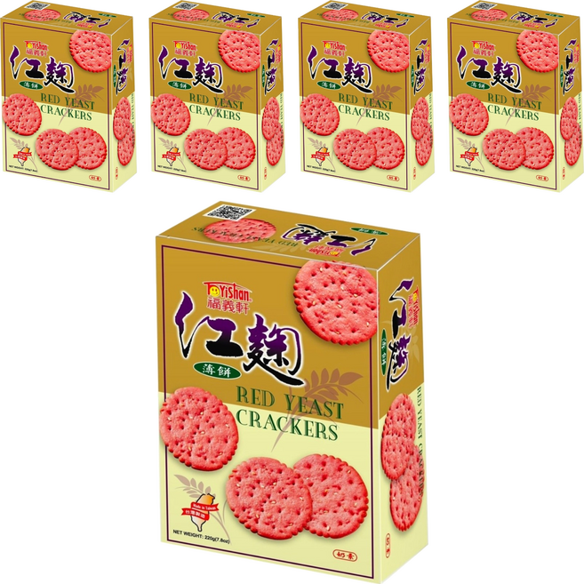 福義軒 紅麴薄餅, 220g, 5盒