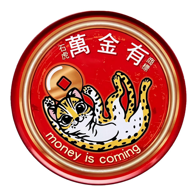木子創意 圓形磁鐵杯墊, 石虎出沒 多色, 1個
