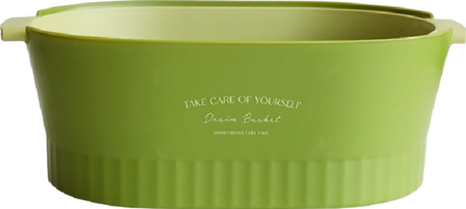 KUIBAO 快豹生活 北歐簡約瀝水籃, 抹茶綠, 1組