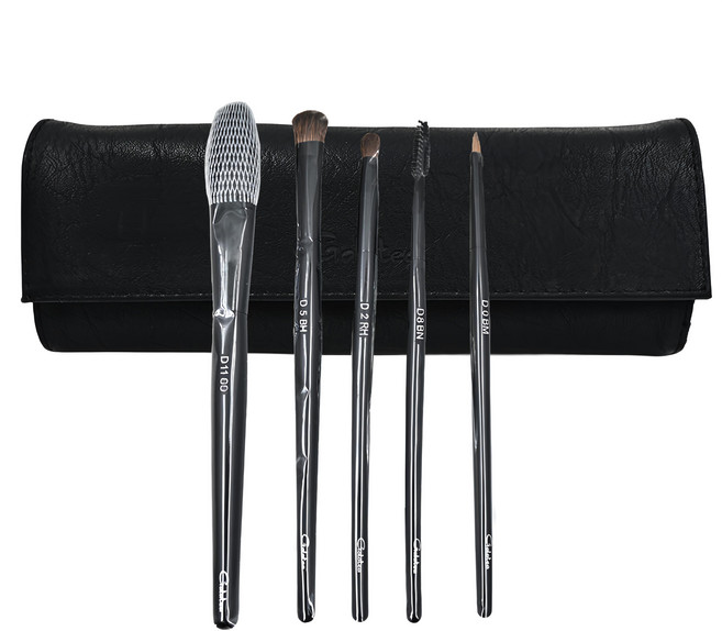 Galatea 葛拉蒂 靚夏彩妝刷具 5入組+皮套, 1組