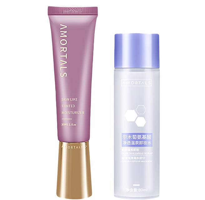 AMORTALS 爾木萄 柔光煥顏持妝 80ml, 1組, 隔離霜 + 卸妝水