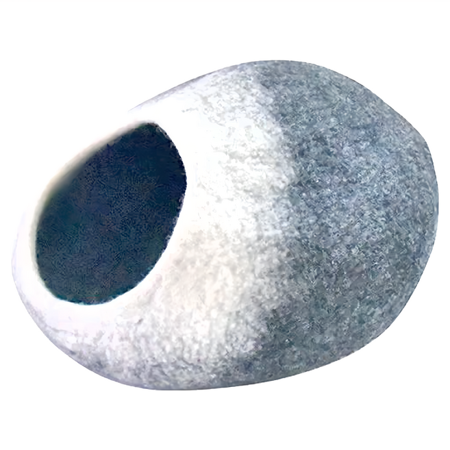 MARUSHIN 丸真 貓貓蛋殼窩 手工製羊毛氈 720g, 漸層灰, 1個