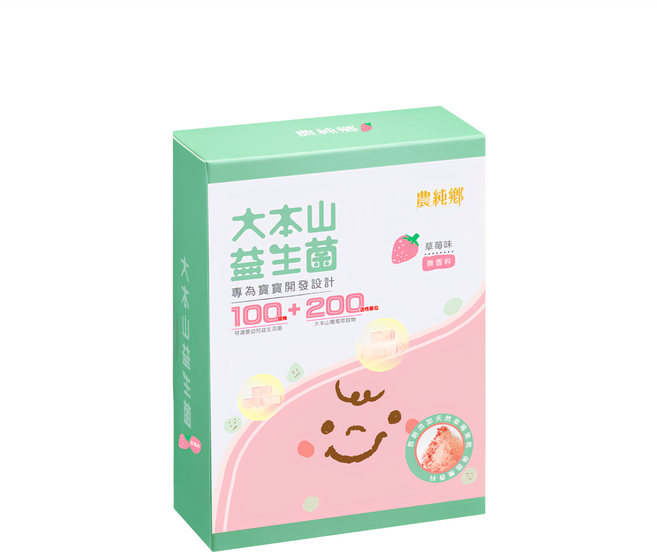 農純鄉 大本山益生菌粉 草莓味, 30包, 2g, 1盒