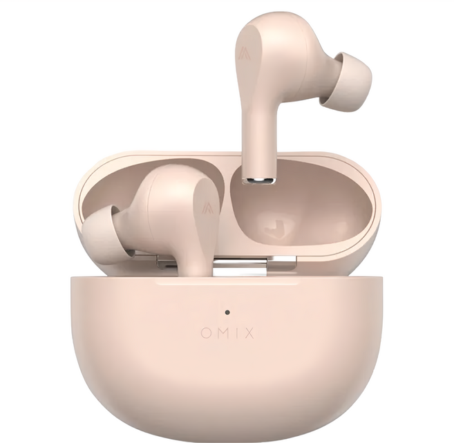 OMIX 歐米斯 Wireless 入耳式 耳機 霧光美型 QI無線充電 IPX4防水 7H Playtime 玫瑰粉 OM5